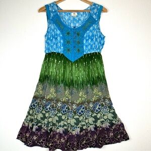 Forbidden Tank Embellished Crinkle Midi Dress
